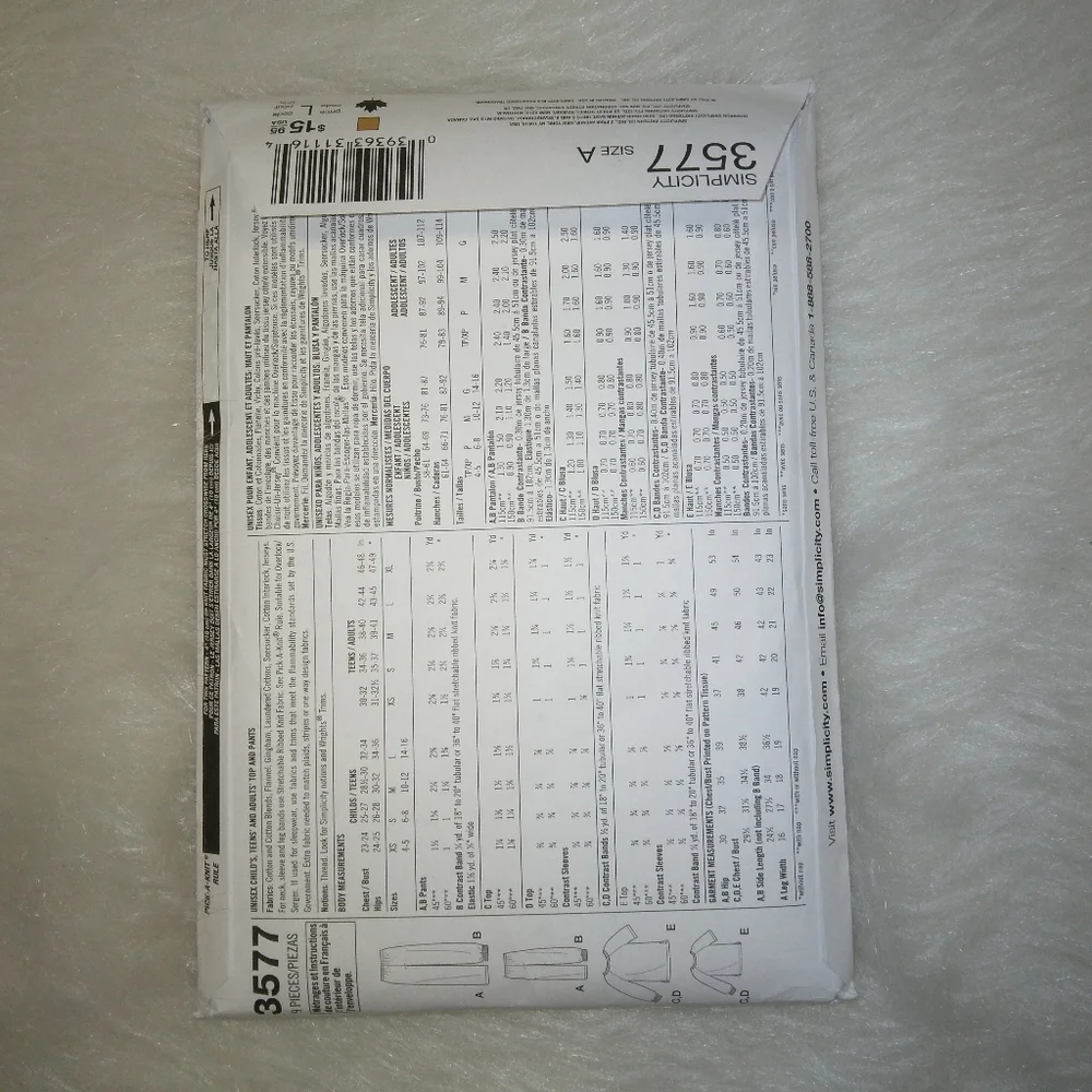 Simplicity 3577 child